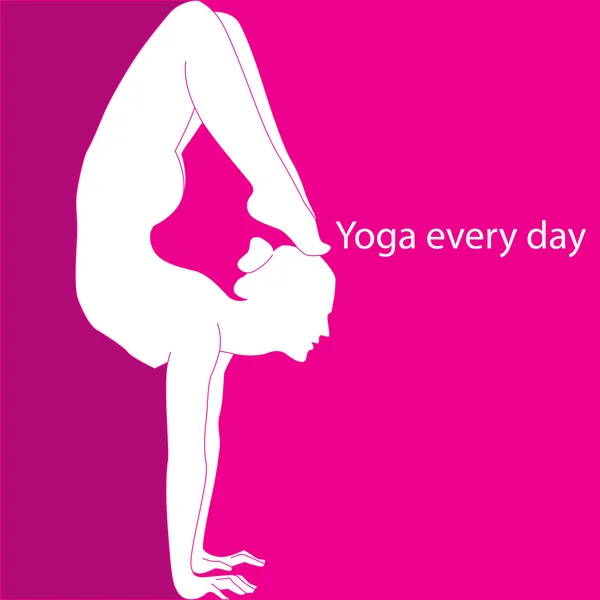 Yoga todos los días — Archivo Imágenes Vectoriales