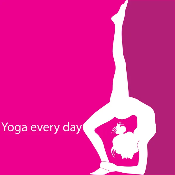 Yoga todos los días — Vector de stock