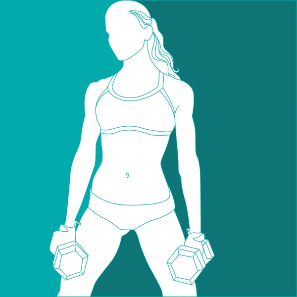 Chica de deportes — Vector de stock