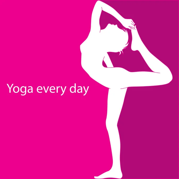 Yoga her gün — Stok Vektör