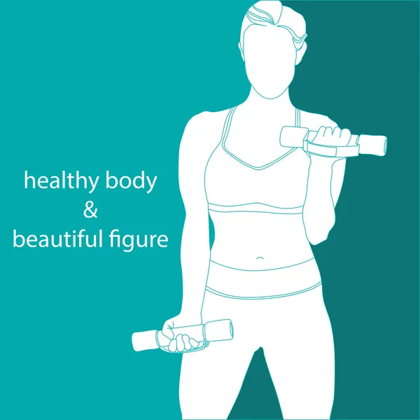 Gezond lichaam & prachtige figuur — Stockvector