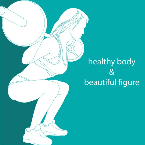 Υγιές σώμα και όμορφη εικόνα — Διανυσματικό Αρχείο