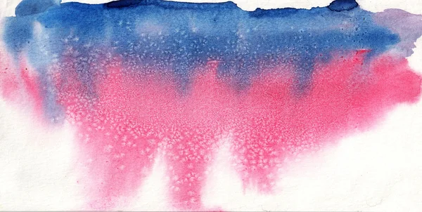 Red blue watercolor on paper — Stock Photo, Image