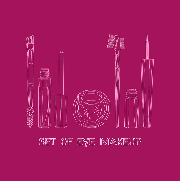 Jeu de maquillage pour les yeux — Image vectorielle