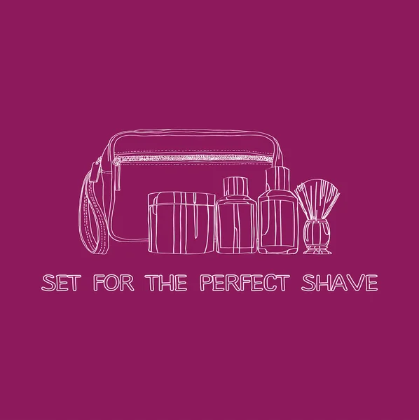 Zestaw doskonałe golenie — Wektor stockowy