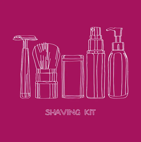 Shaving kit — Stock Vector