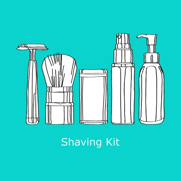 Shaving kit — Stock Vector