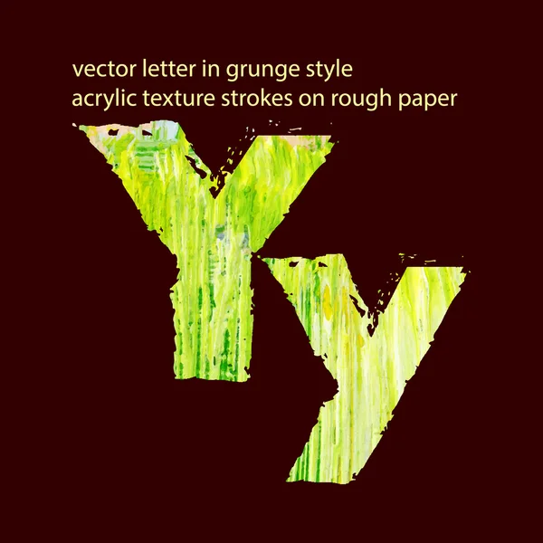 Letra grungy Y — Fotografia de Stock