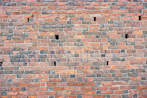 bricked outer wall around Vadstena monastery Sweden august 17 2022