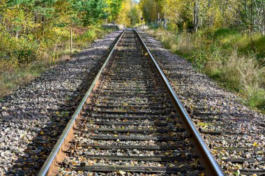 Demiryolları ve yataklı vagonlar 10 Ekim 2022 'de eski demiryolunda