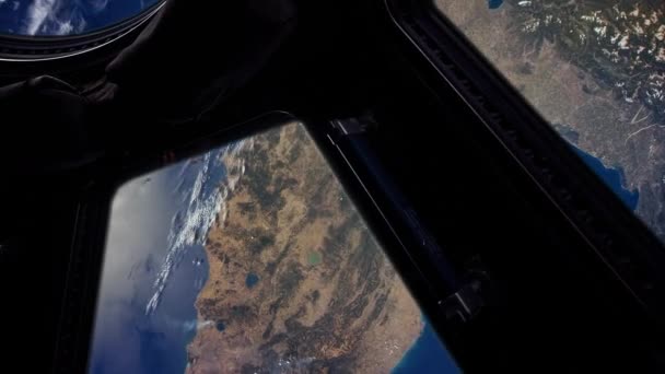 Italia Visto Desde Estación Espacial Internacional Elementos Este Vídeo Suministrado — Vídeos de Stock