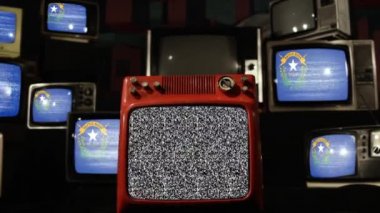 Nevada ve Retro Televizyonları bayrağı. Yakınlaştır.  