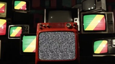 Kongo Cumhuriyeti ve Retro Televizyonlar Bayrağı.