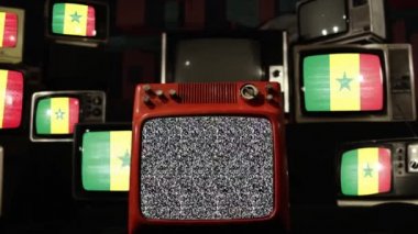 Senegal ve Retro Televizyonlarının bayrağı. Yakınlaştır.