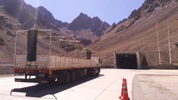 Cristo Redentortunnel Ufficialmente Designato Paso Internacional Los Libertadores Collega Argentina — Video Stock