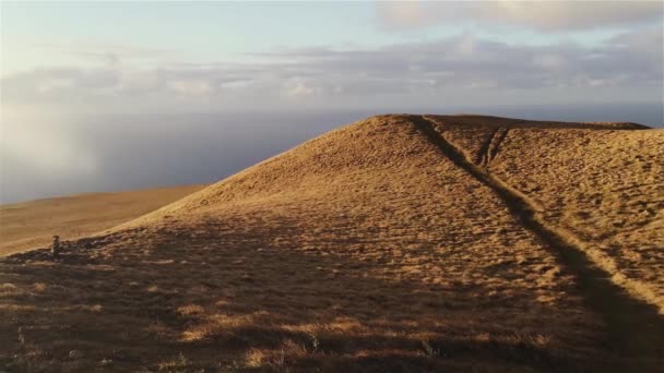 イースター島の最高点であるマウンガ テレバカ火山 — ストック動画