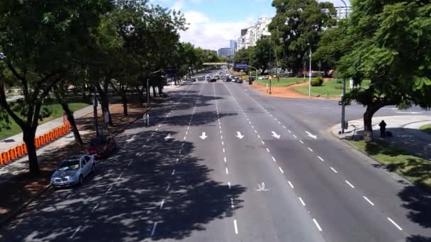 Figueroa Alcorta Avenue Recoleta District Buenos Aires Argentina Upplösning — Stockvideo