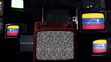 Venezuela ve Eski Televizyonların Bayrakları. 