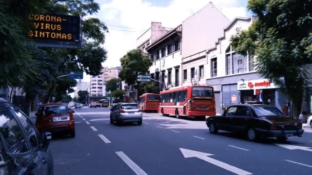 Beweging Buenos Aires Tijdens Covid Global Epidemic Resolutie — Stockvideo