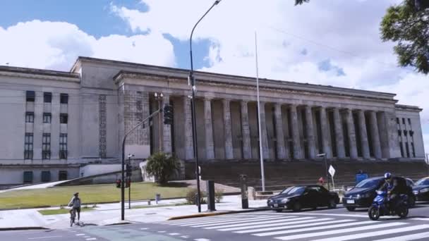 Faculdade Direito Universidade Buenos Aires Argentina Durante Pandemia Coronavírus — Vídeo de Stock