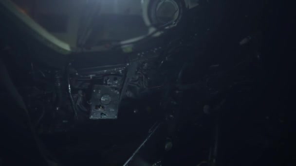 Внутрішні Частини Бомбардувальників Raf Canberra Показують Бортові Панелі Керування Переривчасті — стокове відео
