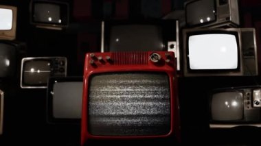 Ekvador ve Vintage Televizyon bayrağı. 4K Çözünürlüğü.