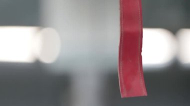 Hava Kuvvetleri Jet Savaşçısı Hangar 'da, Kırmızı Kurdele Jet Fighter Pitot Metro Koruması' nda. Kapat..  