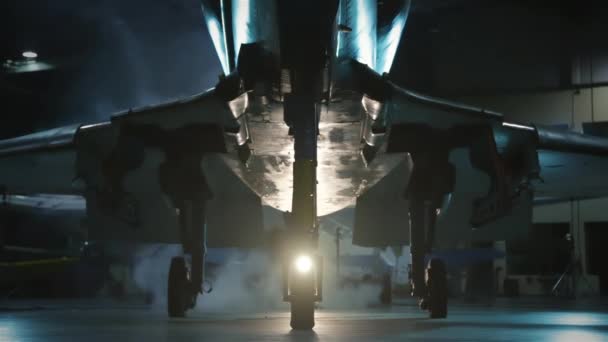 Fighter Jet Hangar Warplane Hangar — Stock Video