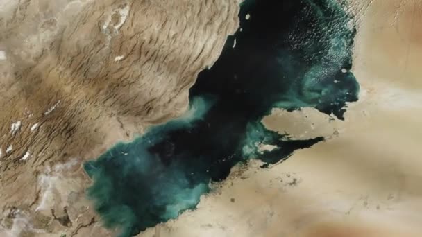 Golfo Pérsico Desde Espacio Elementos Este Vídeo Suministrado Por Nasa — Vídeo de stock