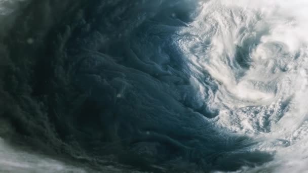 Eyewall Hurricane Seen Space Elements Image Furnished Nasa Resolution — Stock Video