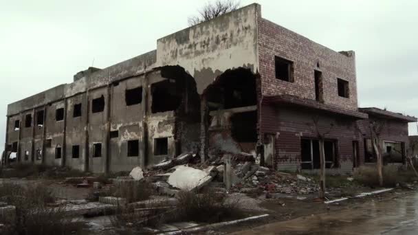 Руїни Покинутих Будівель Epecuen Ghost Town Провінція Буенос Айрес Аргентина — стокове відео