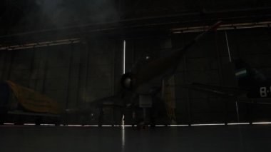 Arjantin Hava Kuvvetleri savaş uçakları Arjantin 'in Nacional de Aeronautica Müzesi' nde sergileniyor, Moron, Buenos Aires.  