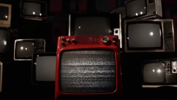 Keçi Retro Televizyonlarda Kameraya Bakıyor Çözünürlüğü — Stok video