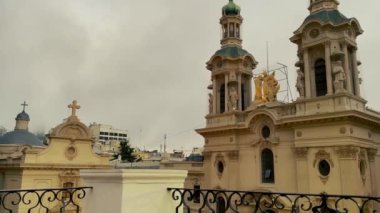 Church and Convent Francis of Assisi (Spanish: Basilica y Convento de San Francisco de Asis) in the Center of Buenos Aires, Argentina. 4K Resolution.