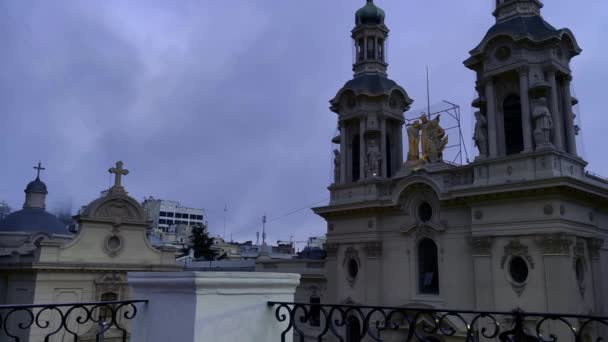 Basilica Convento San Francisco Asis Сансет Центрі Буенос Айреса Аргентина — стокове відео