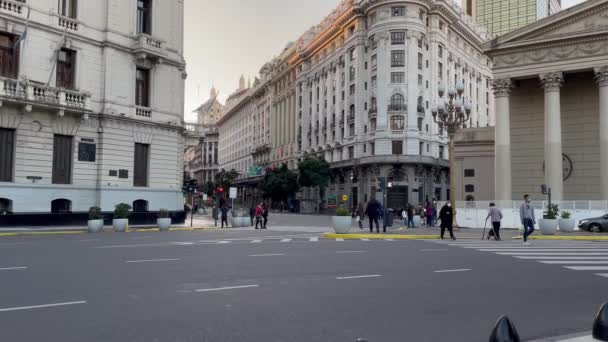 Movimiento Cerca Catedral Metropolitana Plaza Mayo Principal Sitio Fundacional Buenos — Vídeos de Stock