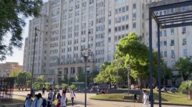Tıp veya Tıp Fakültesi, Buenos Aires Üniversitesi (UBA), Buenos Aires, Arjantin. 4K Çözünürlüğü.