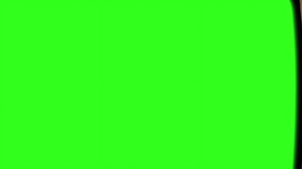 Old Television Green Screen Sepia Tone Zoom Out Close Resolution — Wideo stockowe