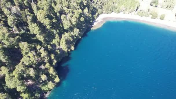 Voando Sobre Parque Nacional Nahuel Huapi Perto Villa Angostura Província — Vídeo de Stock