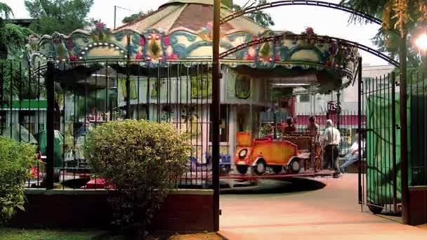Ein Karussell Oder Karussell Auf Einem Öffentlichen Platz Buenos Aires — Stockvideo