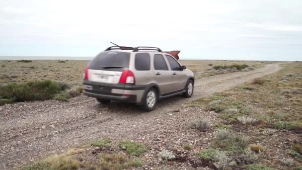 Shipwreck Marjory Glen Ship Caught Fire 1911 Beached Rio Gallegos — Vídeos de Stock