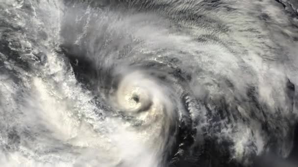 Uzaydan Görülen Kasırga Nasa Tarafından Desteklenen Videonun Elementleri — Stok video
