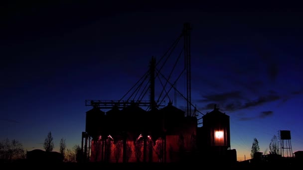 Ein Meteor Überquert Den Himmel Über Einem Feld Auf Dem — Stockvideo