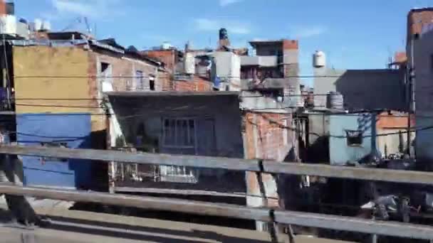 Město Shanty Nazvané Villa Okrese Retiro Buenos Aires Argentina Jeden — Stock video