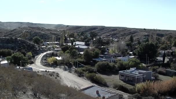 High Angle View Gaiman Welsh College Village Trelew Chubut Province — стоковое видео