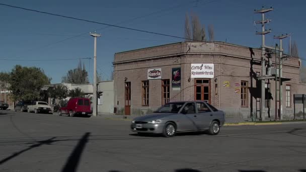 Movement Street Gaiman Small Welsh Settlement Chubut Province Patagonia Argentina — Stockvideo