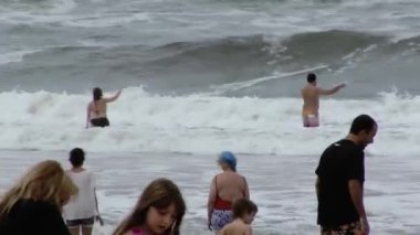 Plaj Sahnesi Villa Gesell, Atlantik Sahili, Buenos Aires Eyaleti, Arjantin. 