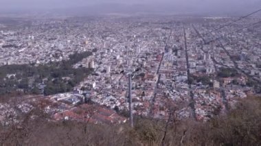 View of the City of Salta from San Bernardo Hill, Salta Province, Argentina, South America. 