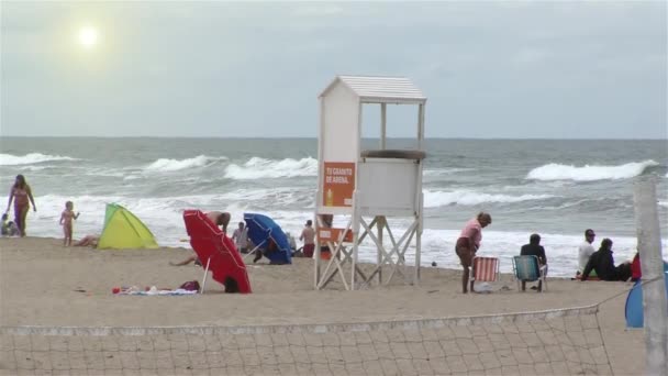 Lifeguard Tower Beach Villa Gesell Atlantic Coast Buenos Aires Province — Vídeos de Stock