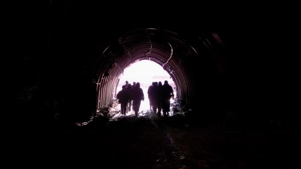 Miners Walking Out Mine Patagonii Argentině Rozlišení — Stock video